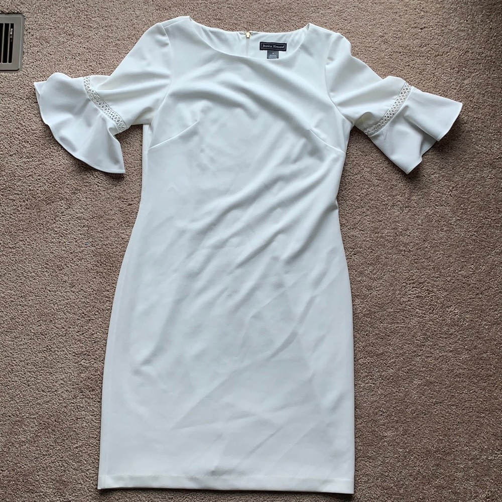 White Jessica Howard bell sleeve dress